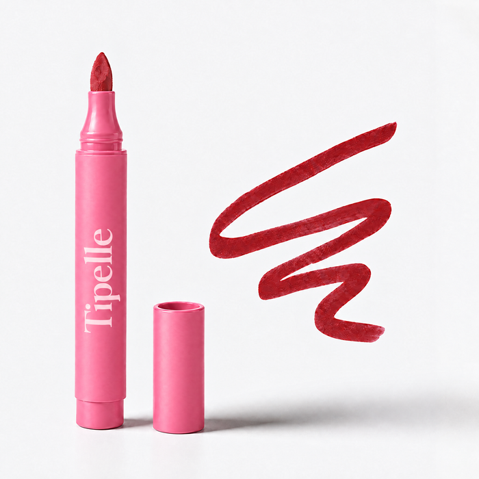Tipelle juicy lip pen rose and blush pink original upright composition