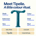 Tipelle Abyss colour ritual — navy and buttercream preview