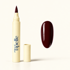 Tipelle chocolate Nail Pen matched warm ivory background