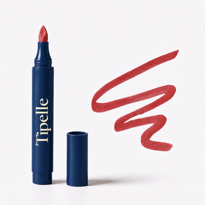 Tipelle ripe lip pen navy buttercream original upright composition