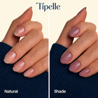 Tipelle Pastel natural and shade comparison — navy and buttercream preview