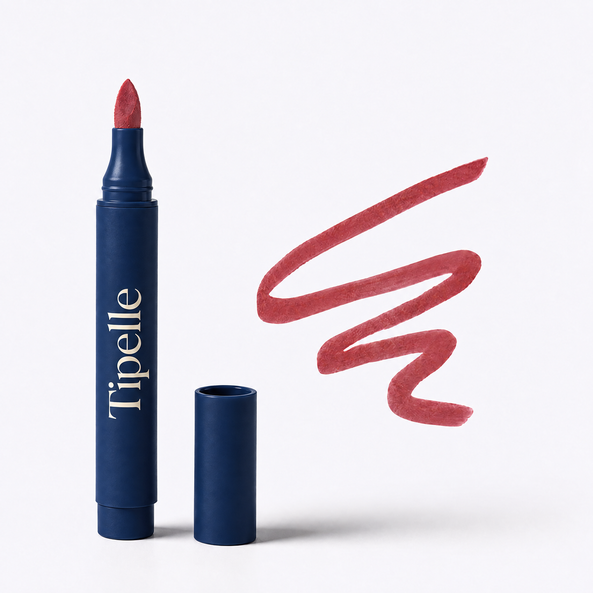 Tipelle dreamy lip pen navy buttercream original upright composition
