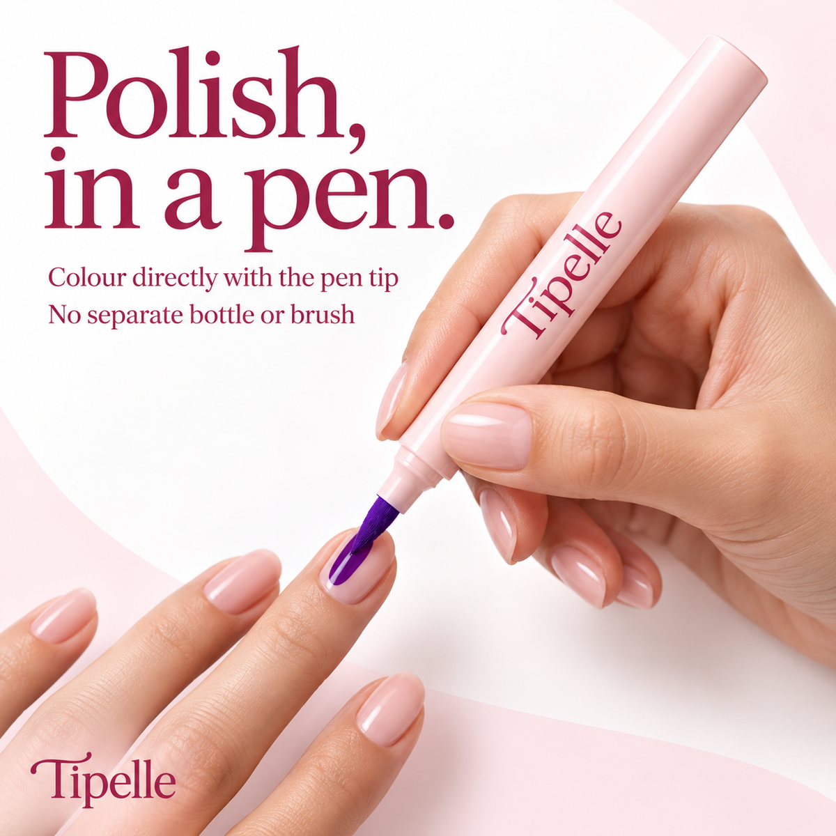 Tipelle nail pen applying colour directly