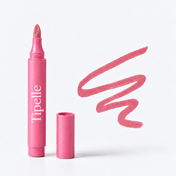 Tipelle Bubble Lip Pen and pink shade swatch