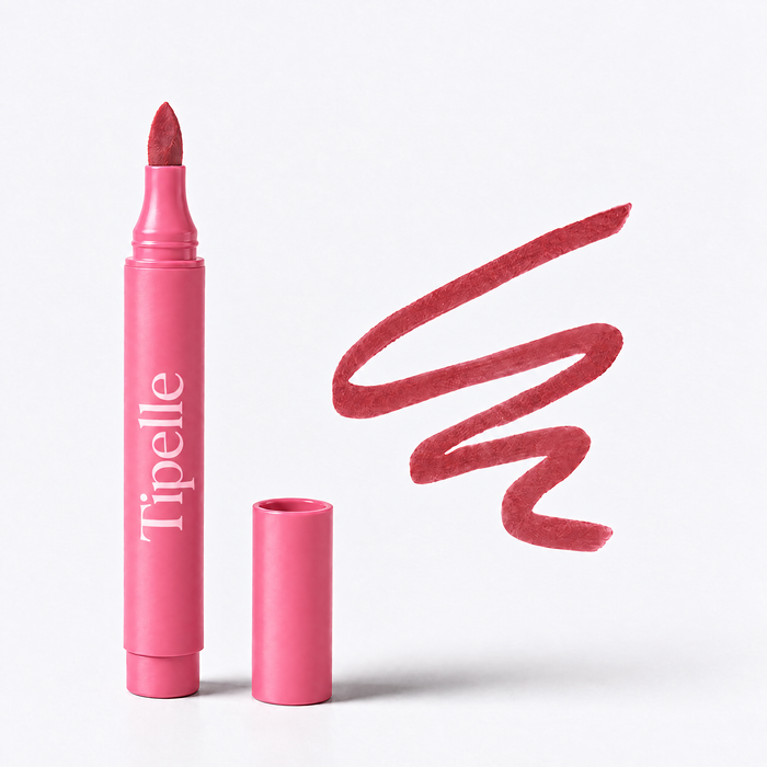 Tipelle dreamy lip pen rose and blush pink original upright composition